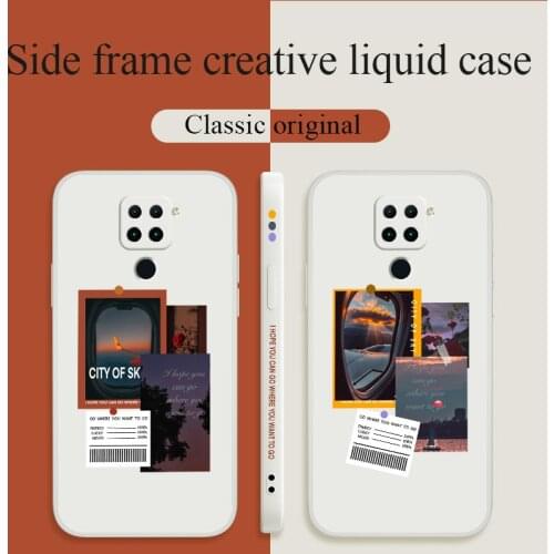 Dusk Flight Phone Case For Xiaomi Redmi Note 10 10S 9T 9 8 7 Pro MAX Redmi 9 9A K40 K40pro K30 K20 Liquid Silicone Cover