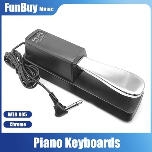 Cherub WTB-005 Portable Sustain Pedal For HMY Digital Piano Yamaha Casio Keyboard Synthesizer Durable Sturdy