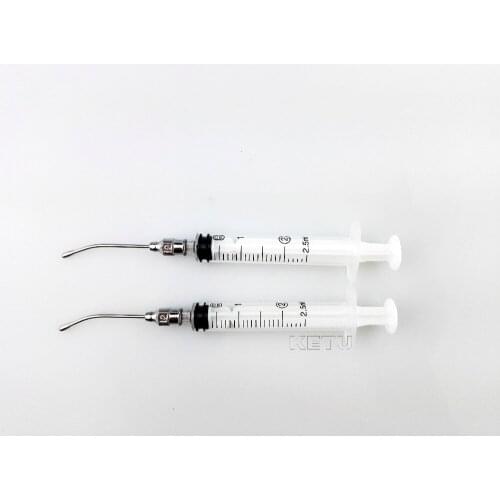 Gavage Crop Needle Feeding Syringe 2.5ml W 1.2mm x 40mm #12 Curve, Animal Feeding Needle, Oral Syringe
