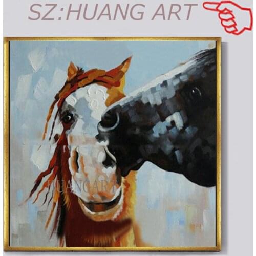 A Fine Horse Oil Painting 100% Hand painted Paintings Wall Art Home Decor Picture Modern Oil Painting On Canvas Beautiful