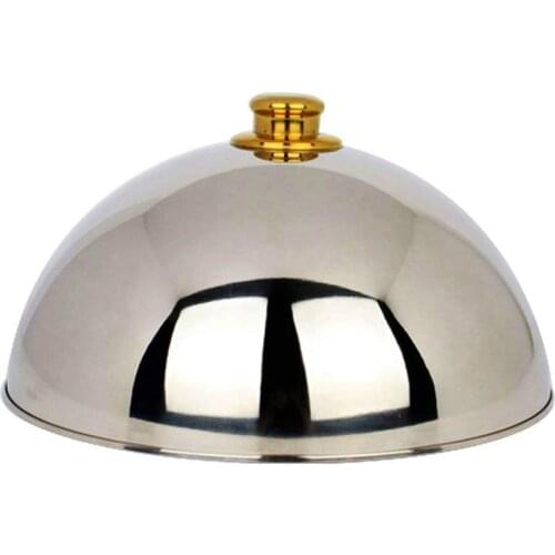 12 Inch Stainless Steel Cheese Melting e And Steaming Cover,Polished Steak Cover,Cloche Serving Dish Food Cover,Best For Flat