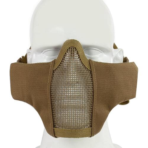 Half Face Mesh Mask Foldable Military Style Adjustable Tactical Multicam Face Protective Mask For Airsoft