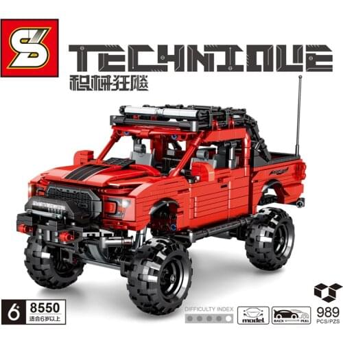 Technical Monsters Truck Vehicle Building Block Ford ORV Raptor F150 Pickup Model Assemble Toys Brick Collection for Boys Gifts