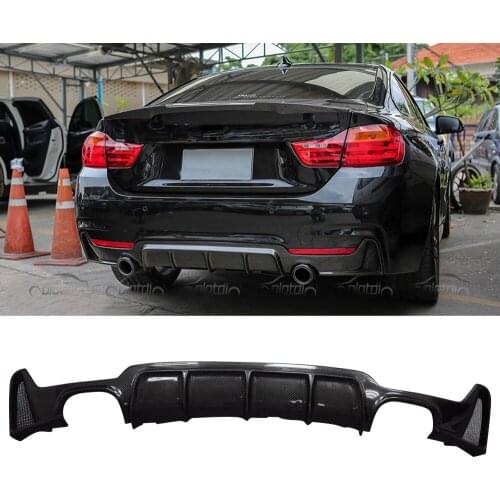 M Carbon Fiber Rear Bumper Quad Exhaust For BMW 4 Series F32 F33 F36 Rear Diffuser M Tech