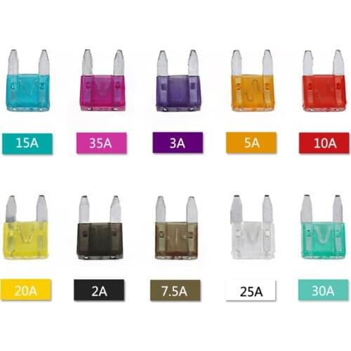 120pcs Mini Blade Fuse Set Assortment Durable Zinc Alloy 2 -35 A for Auto Car Truck with Blade Fuse Extrator and Storage Box