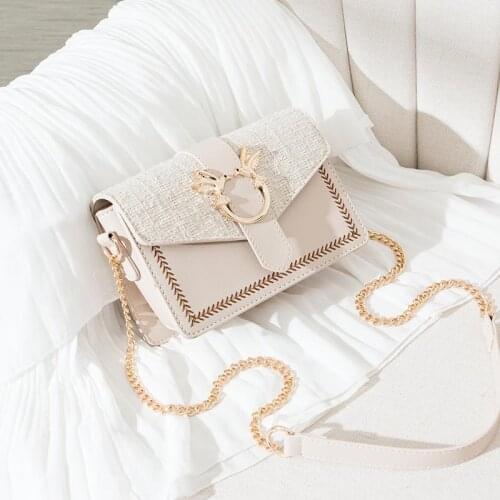 2020 new spring and summer womens bag fashion chain bag versatile One Shoulder Messenger Bag Small Square bag