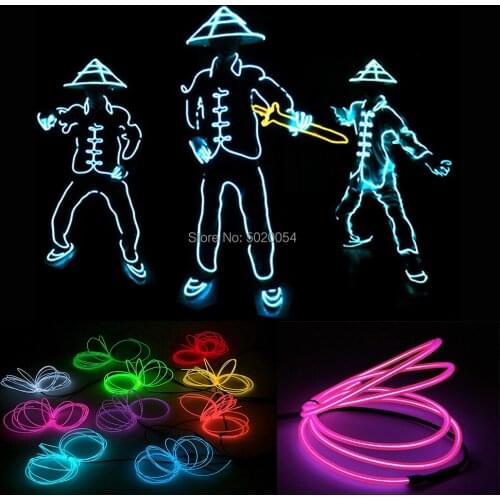 New Chinese Style Guard Cosplay Light Up Costume EL Wire Cosplay Party Clothing Luminous Illuminated Performance Costume