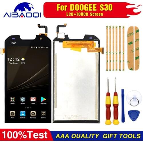 New Original Touch Screen LCD Display LCD Screen For DOOGEE S30 Replacement Parts + Disassemble Tool
