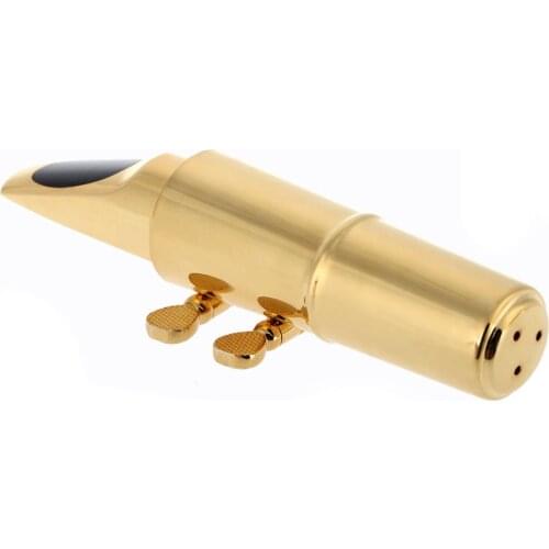 Buckle Gold Plating Jazz Alto 5C Sax Saxophone Mouthpiece Metal with Cap Saxophone Mouthpiece I493 Free Shipping