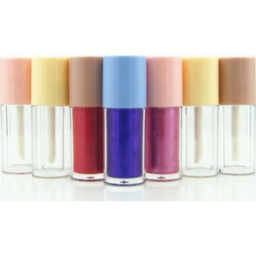 20/50/100pcs 2ml Empty Lip Gloss Tube DIY Plastic Elegant Liquid Lipstick Container Round Mini Lipgloss Sample Bottle