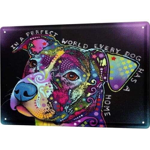 Ravtive Vet Practice Perfect World Poster Funny Sign Tin Art Wall Decor Vintage Aluminum Retro Metal Tin Sign 20x30cm