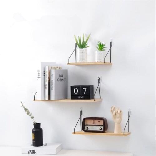 Nordic wall decoration storage rack retro natural wood debris storage rack home decoration crafts vase rack free delivery