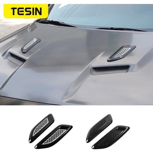 TESIN Car Front Hood Air Vent Cover Decor Stickers Exterior Accessories for Dodge Challenger for Dodge Charger for Dodge RAM