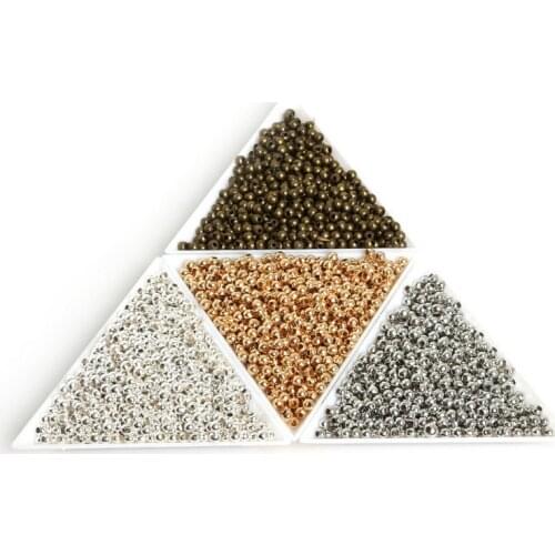 High Quanlity 3.2mm 500pcs Metal Round Ball Beads Iron Spacer Loose Beads For DIY Jewelry Handmade & Craft Making