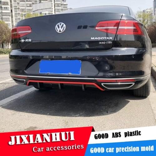 For Passat B8 Body kit spoiler 2017-2019 For Passat B8 ABS Rear lip rear spoiler front Bumper Diffuser Bumpers Protector