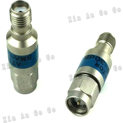 Factory sales SMA attenuator SMA male to SMA female Coaxial Attenuator 2W DC 6.0GHz 6dBi free shipping