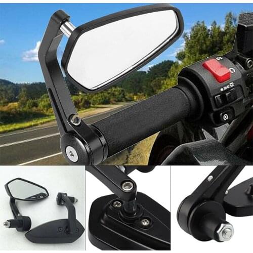 1 Pair Motorcycles Rear-view Mirror Steering Angle Mirror Universal Size 7/8 " Rearview mirror