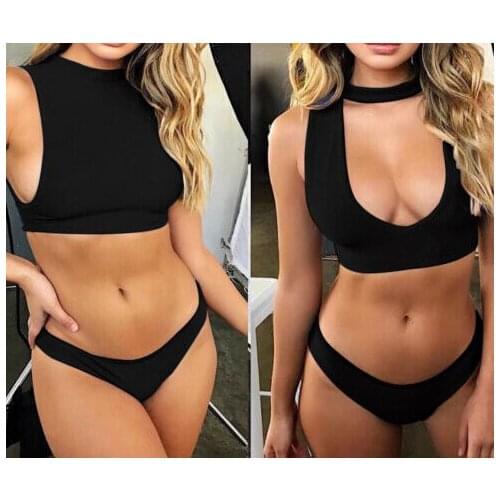 Two-Pieces Womens Bikini Set Bandage Push-Up Padded Triangle Beach Swimwear Swimsuit Bathing Suit Beachwear
