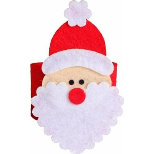 1pc Christmas Napkins Decorations Cute Stereo Santa Non-woven Cute Home Hotel Table Napkins Buckle