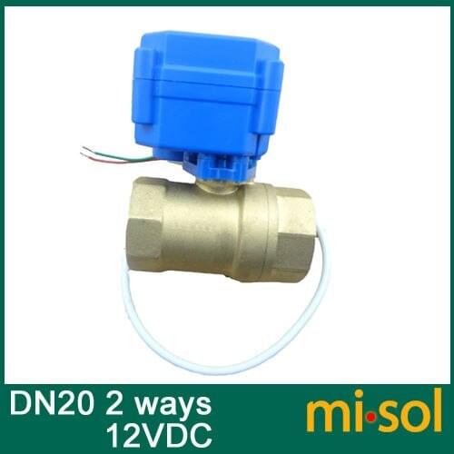 10pcs/lot motorized ball valve DN20 (reduce port), 2 way, electrical valve