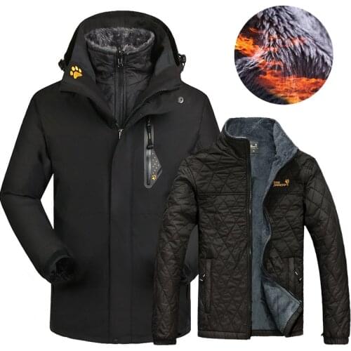 2020 Winter Ski jacket Men Women Outdoor Waterproof Thermal 2 in 1 Skiing And Snowboarding Jackets Plus Size Snow Female Coats