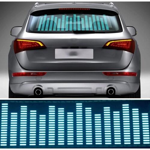 Car Lights LED Music Rhythm Flash Lamps Sound Activated Sensor Equalizer Rear Windshield Personalise Decal Neon Auto Accessories