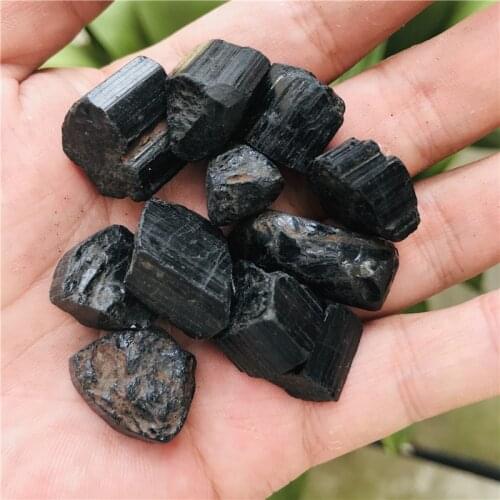 50g Natural Black Tourmaline Gem Mineral Specimen Energy Stone Rough Healing