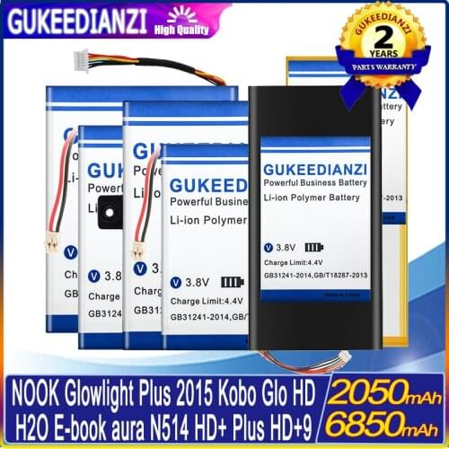 2050/6850mAh battery For Barnes & Noble BNRV510/BNTV600 NOOK Glowlight Plus 2015 Kobo Glo HD H2O E-book aura N514 HD+ Plus HD+9