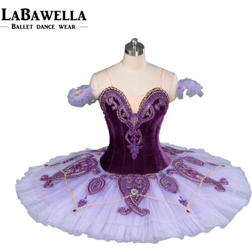 Girlss Platter Competition Ballet Tutu Purple Women Classic Costume Tutu Ballet Dance Professional Ballet Tutu Costumes BT9085