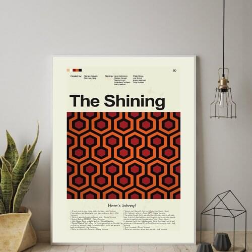 The Shining Mid Century Modern Inspired Poster Vintage Canvas Painting Retro Wall Pictures for Living Room Home Decor No Frame