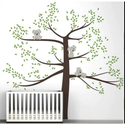 Large Koala Big Tree Wall Sticker Modern Living Room Wall Decoration Poster Teenager Bedroom Boy Girl Room Decor Mural Wallpaper