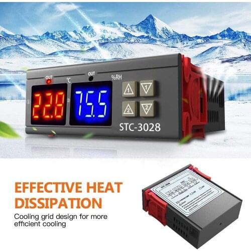 STC-3008 Digital Temperature Switch Controller Thermostat Sensor With Waterproof Sensor Probe Adjustable Temp Control Thermostat