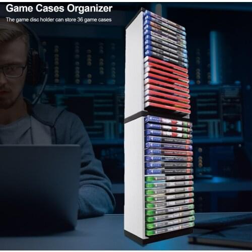 CD Box Bracket Holder Host Disc Double-layer Game Disk Tower Vertical Stand Can Store 36 Game Discs For PS4 PS5 Switch XboxOne