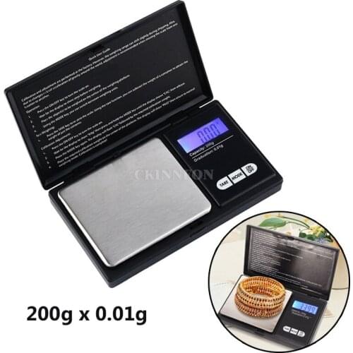 DHL 100PCS Mini Balance 200g x 0.01g Digital Electronic Jewelry Pocket Scale