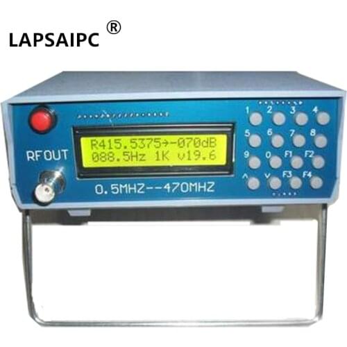 Lapsaipc 0.5-470Mhz RF Signal Generator Meter Tester FM Radio Walkie-Talkie Debug RF