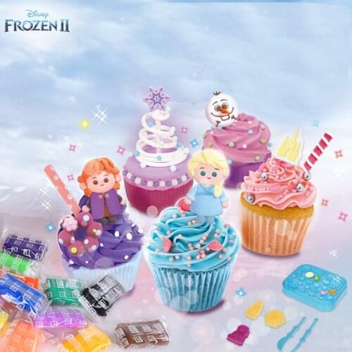 Disney Cake Making Play Sets with 24 Color Plasticine Children Pretend Play Kitchen Appliances Accessories DIY Toys For Girl Kid