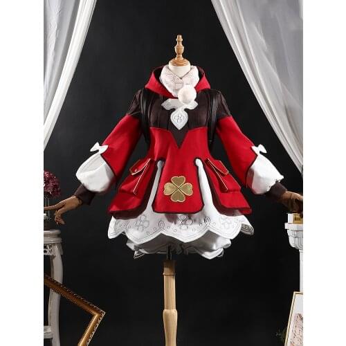 Anime Game Genshin Impact Klee Spark Knight Cute Uniform Playfulness Outfit Dress Cosplay Costume Halloween Free Shipping 2021