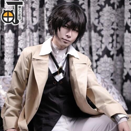 Free shipping Bungo Stray Dogs Armed Detective Agency Osamu Dazai Member Cosplay Costumes