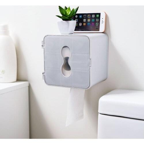 Punch-free creative waterproof sanitary paper box toilet paper rack toilet household wall-mounted waterproof storage rack