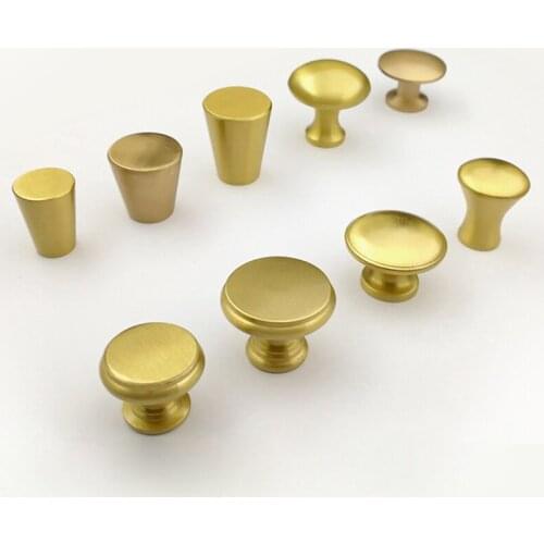 Various Shape Solid Brass Cabinet Knobs And Handles Cupboard Wardrobe Vintage Knobs Drawer Pull Handles