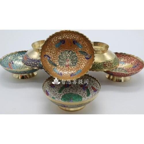 Handmade copper color for Nepal bowl for Cup eight and seven bowls of water for small bowl of fruit
