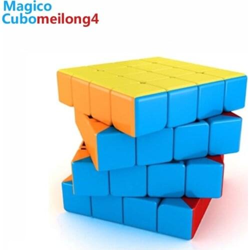 Mei Long4 Moyu 4x4x4 Stickerless Magic Cube Speed Puzzle 4x4 Game Black Cubes Adults Educationa Games for Kids Cubos Toys Gift