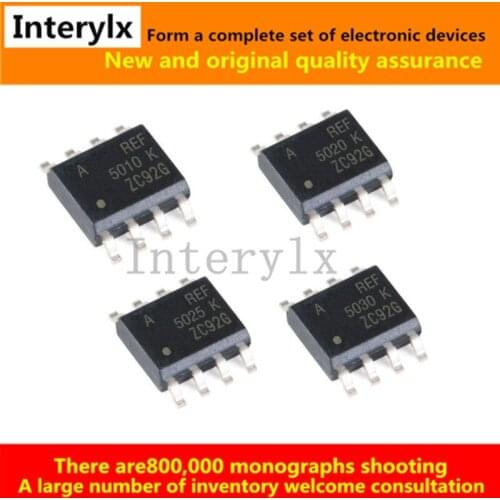 2Pcs REF 5010 REF5020 REF5025 REF5030 IDR AIDR SOP-8 REF5010/5020/5025/5030IDR/AIDR Voltage Reference IC Chip