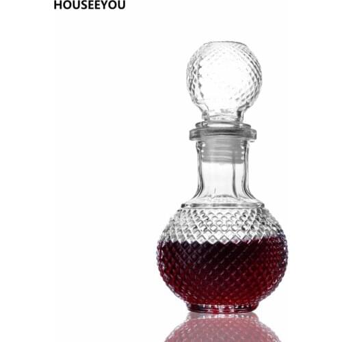 Fashion 250ml Glass Crystal Wine Bottle Shot Wine Decanter Dispenser Container Whiskey Wine Container Barware Supplies Tools