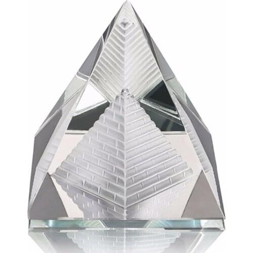 H&D 2'' Natural Clear Mascot Quartz Crystal Pyramid Stone Healing Fengshui Home Decor/DIY Ornament