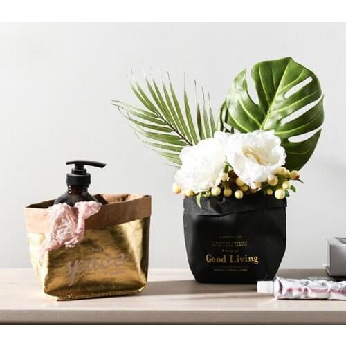 Can wash the bag can not tear the ppyre paper bag decorative printing home collection bag reusable eco friendly