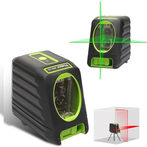 Green Red Light 2 Lines Outdoor Laser Level Instrument Automatic High Precision Waterproof Self Leveling Laser Level Meter
