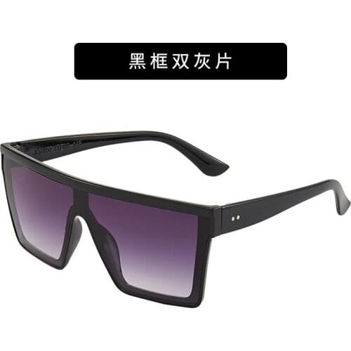Oversized Square Sunglasses Women 2020 Luxury Brand Sun Glasses Fashion Hip Hop Flat Top Clear Lens One Piece Shade Mirror