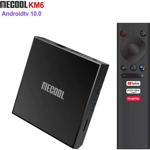 Mecool KM6 Smart TV BOX Amlogic S905X4 CPU 2GB 16GB Android TV BOX OS Android 10 ATV Quad Core Set Top Box 4k H.265 Set Top Box