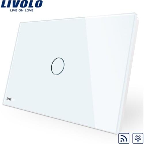 Manufacturer, Livolo Remote Switch, Black Crystal Glass Panel, Wall Light Remote Dimmer Switch, US&AU Standard, VL-C901DR-11